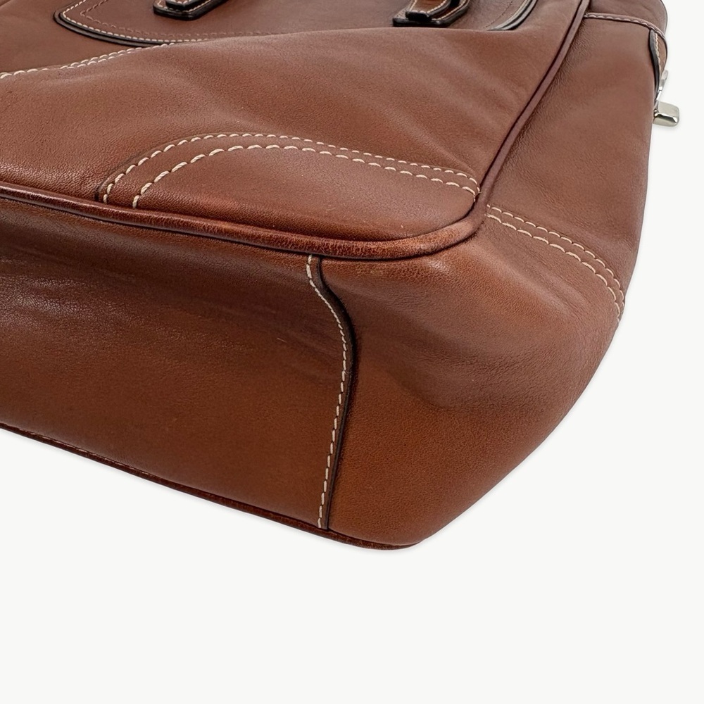 Vintage Coach Gallery Leather North South Tote Putty Brown Y2K Classic F19456 - Picture 13 of 16